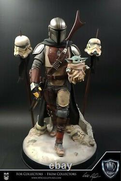 Myc Sculptures Mandalorian & The Child 1/4 Scale Custom Statue Star Wars Fan Art