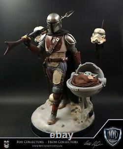 Myc Sculptures Mandalorian & The Child 1/4 Scale Custom Statue Star Wars Fan Art