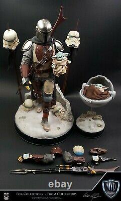 Myc Sculptures Mandalorian & The Child 1/4 Scale Custom Statue Star Wars Fan Art