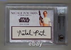 Natalie Portman Padme Amidala Star Wars Custom Card Signed Cut Auto #1/1 BAS BGS