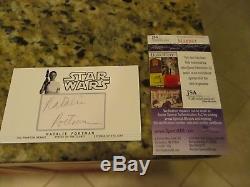 Natalie Portman Signed Custom Star Wars Card(jsa)