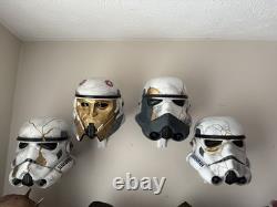 Night Trooper Wearable Helmet 1 helmet 1 left which is the bottom left helmet