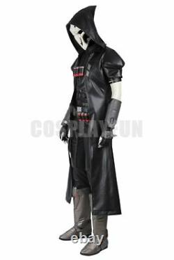 Overwatch OW Reaper Adult Men's Full Set Uniform Cosplay Costume Halloween