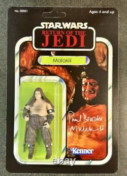 PAUL BROOKE Signed Malakili Rancor Keeper Star Wars Autograph Custom Figure ROTJ