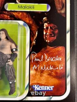 PAUL BROOKE Signed Malakili Rancor Keeper Star Wars Autograph Custom Figure ROTJ