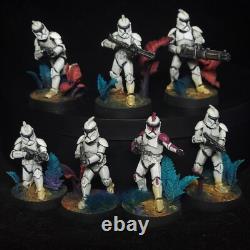 Painted Star Wars Legion Galactic Marines Clone Army Custom Alien Jungle Bases