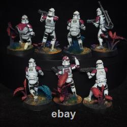 Painted Star Wars Legion Galactic Marines Clone Army Custom Alien Jungle Bases