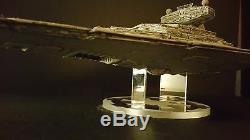 Professionally built Star Wars Imperial Star Destroyer with custom acrylic base