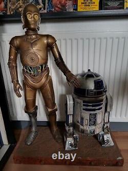 R2d2 and c3po Giant Models Jakks Pacific Approx 3ft Custom Finished R2 With