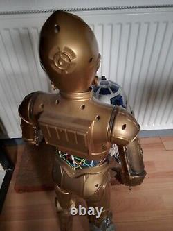 R2d2 and c3po Giant Models Jakks Pacific Approx 3ft Custom Finished R2 With