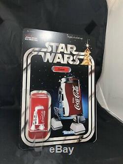 Rare Vintage 1970s Coca Cola Star Wars Cobot R2-D2 Keychain on Custom Cardbacker