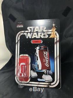 Rare Vintage 1970s Coca Cola Star Wars Cobot R2-D2 Keychain on Custom Cardbacker