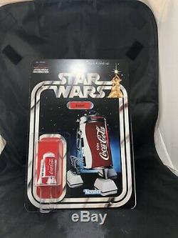 Rare Vintage 1970s Coca Cola Star Wars Cobot R2-D2 Keychain on Custom Cardbacker