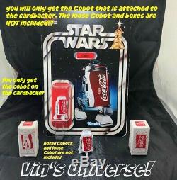 Rare Vintage 1970s Coca Cola Star Wars Cobot R2-D2 Keychain on Custom Cardbacker