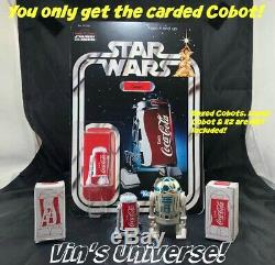 Rare Vintage 1970s Coca Cola Star Wars Cobot R2-D2 Keychain on Custom Cardbacker