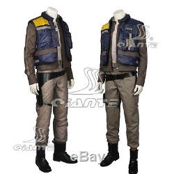 Rogue One Star Wars Cassian Andor Cosplay Costume Full Set with Boot Customized
