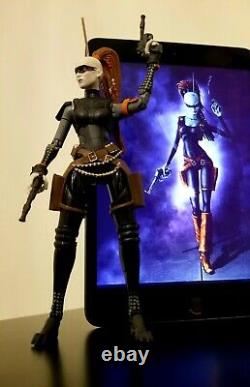 STAR CLONE WARS 6 Custom Black Series Mandalorian lot AURRA SING ASSASSIN Armor