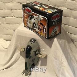 STAR WARS CUSTOM Vintage 1981 Boba Fett SLAVE 1 with CUSTOM LIGHTS IN BOX