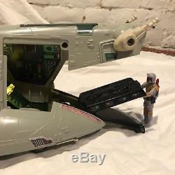 STAR WARS CUSTOM Vintage 1981 Boba Fett SLAVE 1 with CUSTOM LIGHTS IN BOX