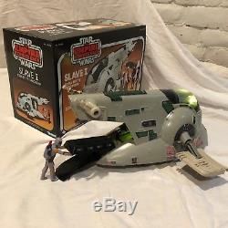 STAR WARS CUSTOM Vintage 1981 Boba Fett SLAVE 1 with CUSTOM LIGHTS IN BOX