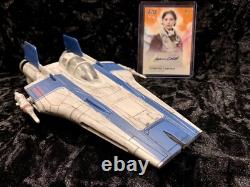 STAR WARS Custom Tallie Lintra A Wing Fighter Model TOPPS SIGNATURE 75/99