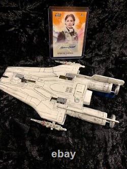 STAR WARS Custom Tallie Lintra A Wing Fighter Model TOPPS SIGNATURE 75/99