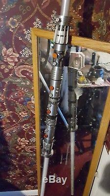 STAR WARS DARTH MAUL FORCE FX LIGHTSABERS With REMOVABLE BLADES CUSTOM