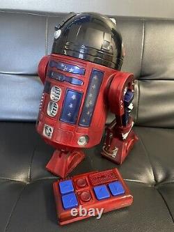 STAR WARS GALAXY'S EDGE DROID DEPOT CUSTOM Painted ASTROMECH R2 Remote Red Stars