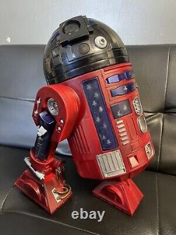 STAR WARS GALAXY'S EDGE DROID DEPOT CUSTOM Painted ASTROMECH R2 Remote Red Stars