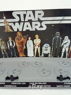 STAR WARS VINTAGE MAIL AWAY FIRST 12 FIGURE STAND WITH Custom backdrop