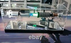 SW ROTJ Luke Skywalker Crystal Reveal Lightsaber With Custom Case. See Pics