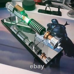 SW ROTJ Luke Skywalker Crystal Reveal Lightsaber With Custom Case. See Pics