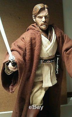 Sideshow 1/6 Custom REPAINTED Star Wars Obi-Wan Kenobi Jedi 12 figure Loose