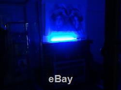 Silver Star Wars Custom Blue String LED FX Lightsaber W In-Hilt Recharge + Sound