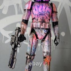 Sith Star Wars Graffiti Custom Storm Trooper UV Painted Art Toy Display Piece