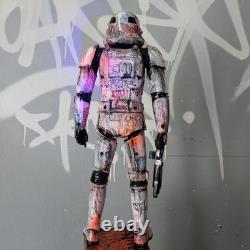 Sith Star Wars Graffiti Custom Storm Trooper UV Painted Art Toy Display Piece