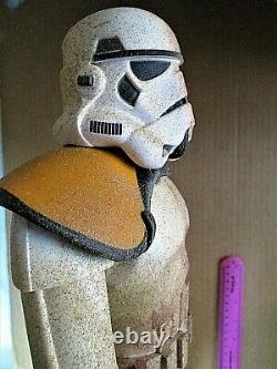 Star Wars 18 inch SANDTROOPER custom finish. Jakks figure weathered / sand