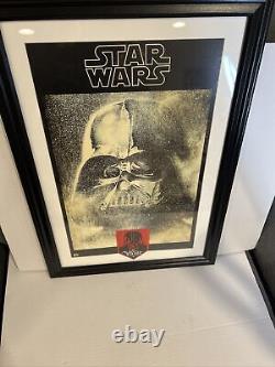 Star Wars 1977 Darth Vader Print With Custom Framed With Patch 15 X 21