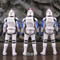 Star Wars 6 501st Clone Trooper Squad 3-Pack Custom Figures Loose No Box