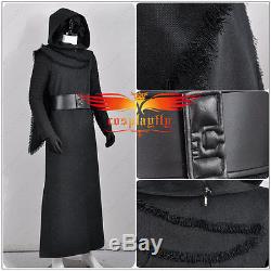 Star Wars 7 The Force Awakens Kylo Ren Black Cosplay Costume For Adult Custom