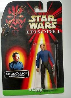 Star Wars Autographed Silas Carson Republic Pilot Figure Custom Phantom Menace