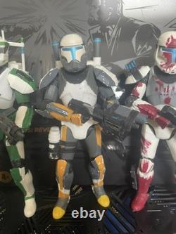 Star Wars Black Series Delta Squad Clone Commando Customs Boss Fixer Sev Scorch
