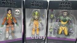 Star Wars Black Series Rebels Lot of 6 + Custom Heads Ezra, Sabine, Hera, Zeb