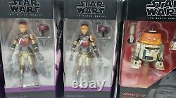 Star Wars Black Series Rebels Lot of 6 + Custom Heads Ezra, Sabine, Hera, Zeb