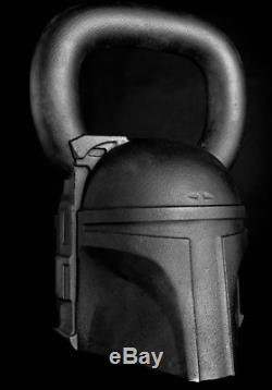 Star Wars Boba Fett Kettlebell 50lbs Custom Sculpted Chip Resistant Iron Black