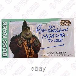 Star Wars'Boss Nass' Custom Episode I Trading Card signed by Brian Blessed w