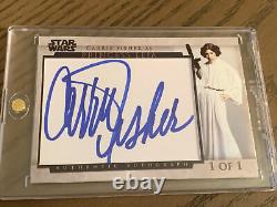 Star Wars Carrie Fisher As Princess Leia Autograph Custom Card Auto