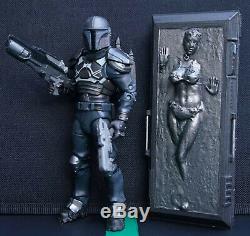 Star Wars Custom 6 Black Series Slave Leia in Carbonite + Custom Mandalorian