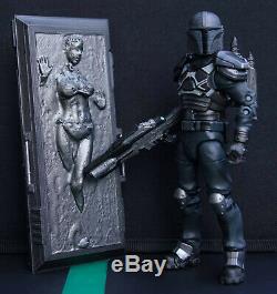 Star Wars Custom 6 Black Series Slave Leia in Carbonite + Custom Mandalorian