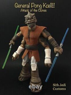 Star Wars Custom Aotc General Pong Krell 3.75 Sith Jedi Custom